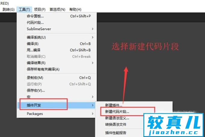 如何在Sublime Text软件中自定义代码片段