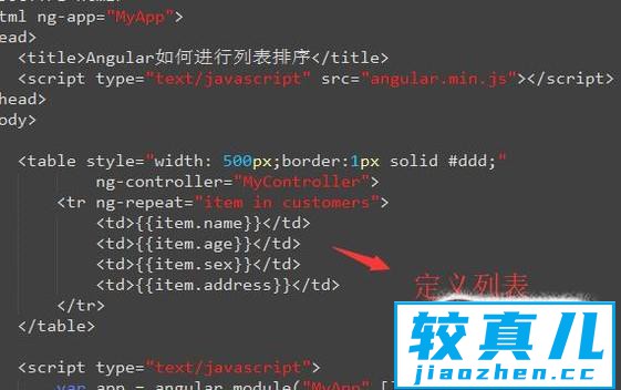 Angular如何进行列表排序