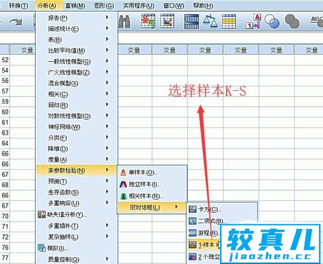 如何在SPSS软件中进行单样本K-S检验