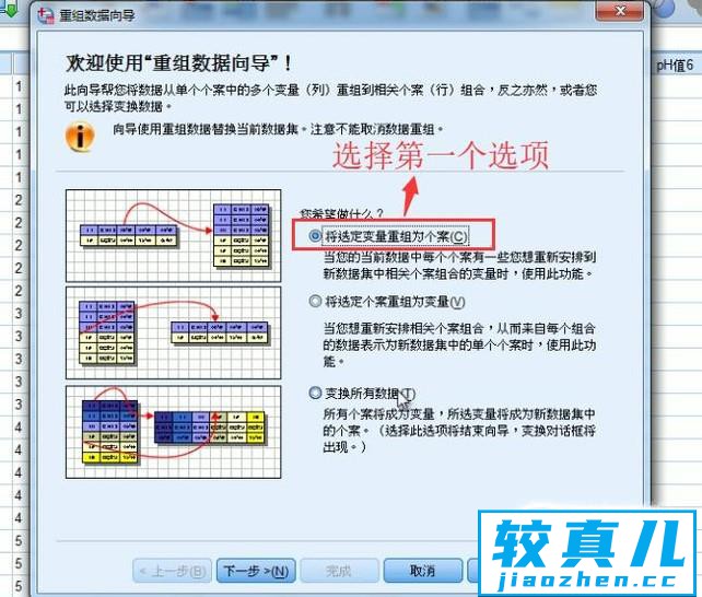 如何在SPSS软件中对数据文件进行结构重组