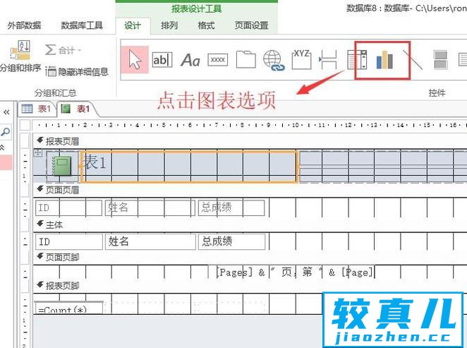 Access数据库中如何创建柱形图报表