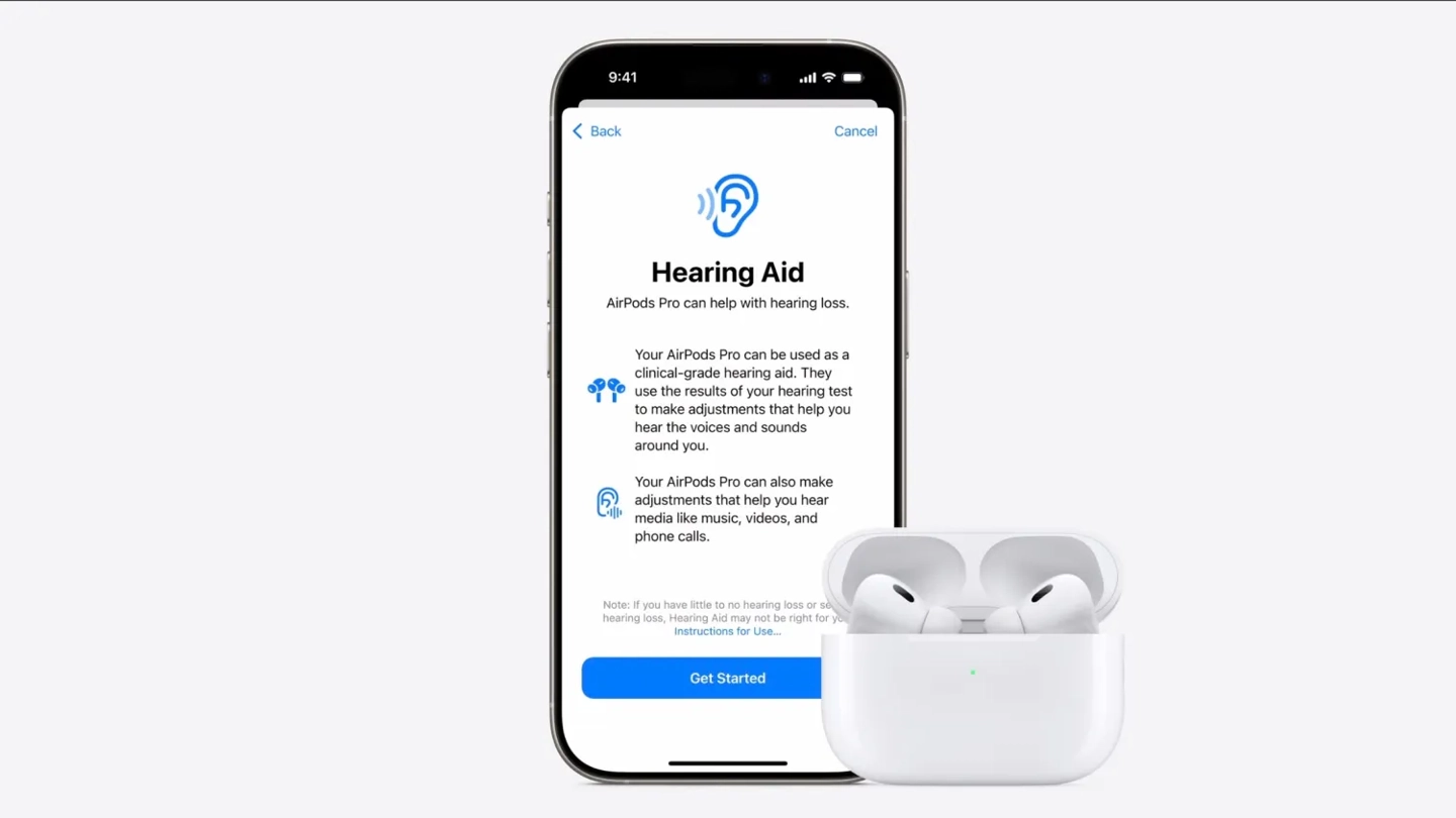 美国食品药品监督管理局批准苹果 AirPods Pro 耳机的助听器软件