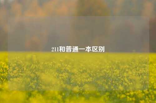 211和普通一本区别