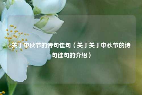 关于中秋节的诗句佳句（关于关于中秋节的诗句佳句的介绍）