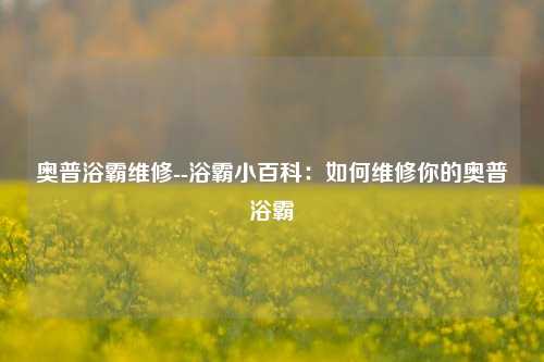 奥普浴霸维修--浴霸小百科：如何维修你的奥普浴霸