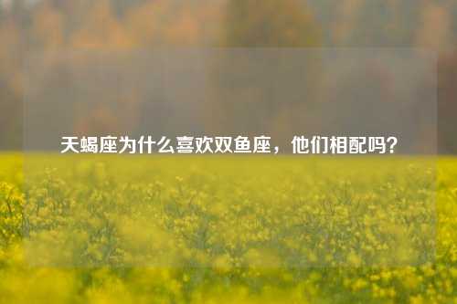 天蝎座为什么喜欢双鱼座，他们相配吗？