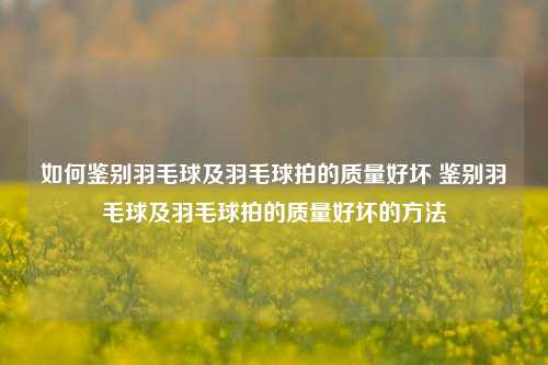 如何鉴别羽毛球及羽毛球拍的质量好坏 鉴别羽毛球及羽毛球拍的质量好坏的方法