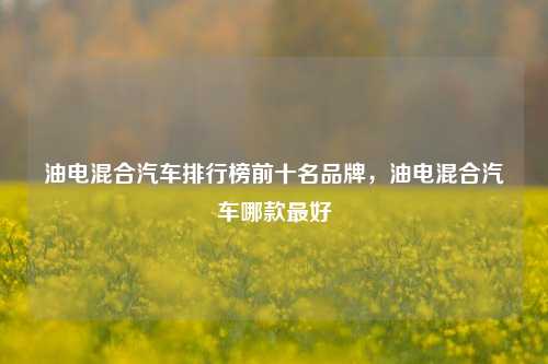 油电混合汽车排行榜前十名品牌，油电混合汽车哪款最好