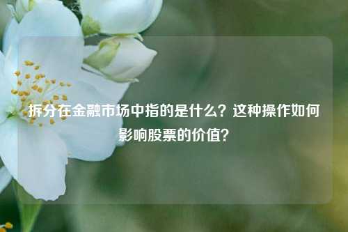 拆分在金融市场中指的是什么？这种操作如何影响股票的价值？