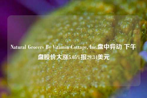 Natural Grocers By Vitamin Cottage, Inc.盘中异动 下午盘股价大涨5.05%报29.34美元